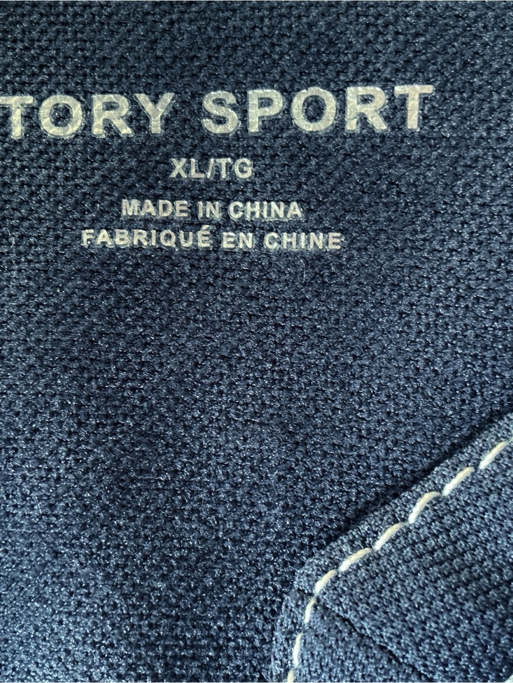 Tory Sport Piqué Contrast Stitch Dress in Tory Navy Size XL - Picture 6 of 7